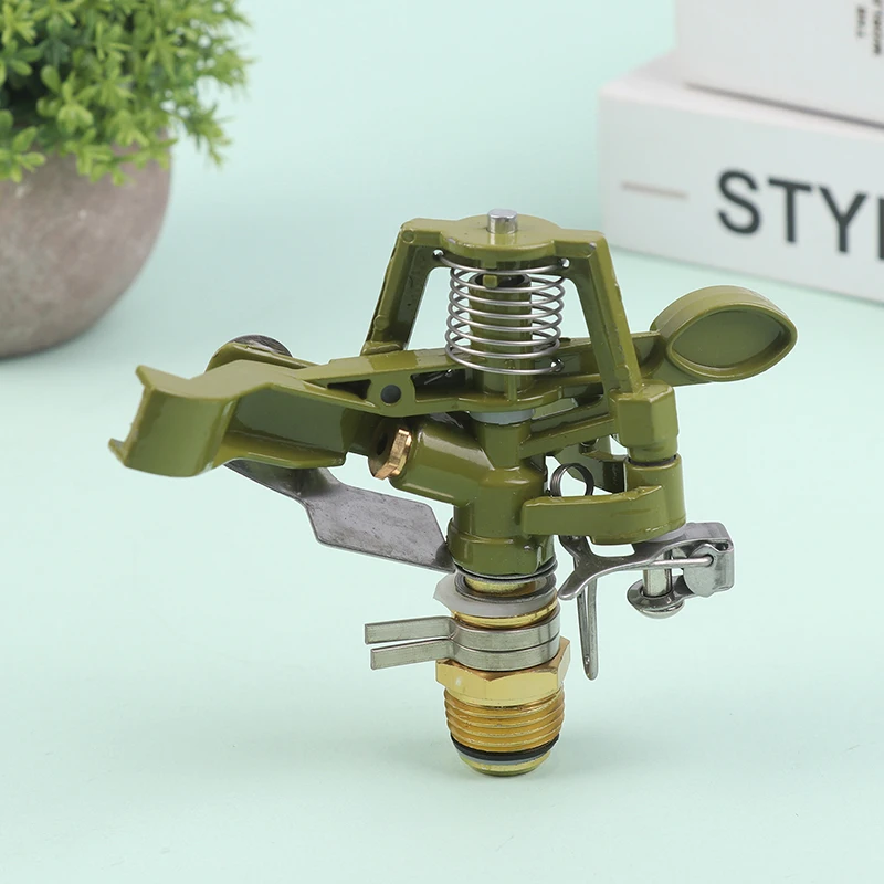 1/2" Male Thread Sprinkler Garden Rotating Rocker Impact Adjustable Zinc Alloy Lawn Field Watering Nozzle Irrigation Tools image 2