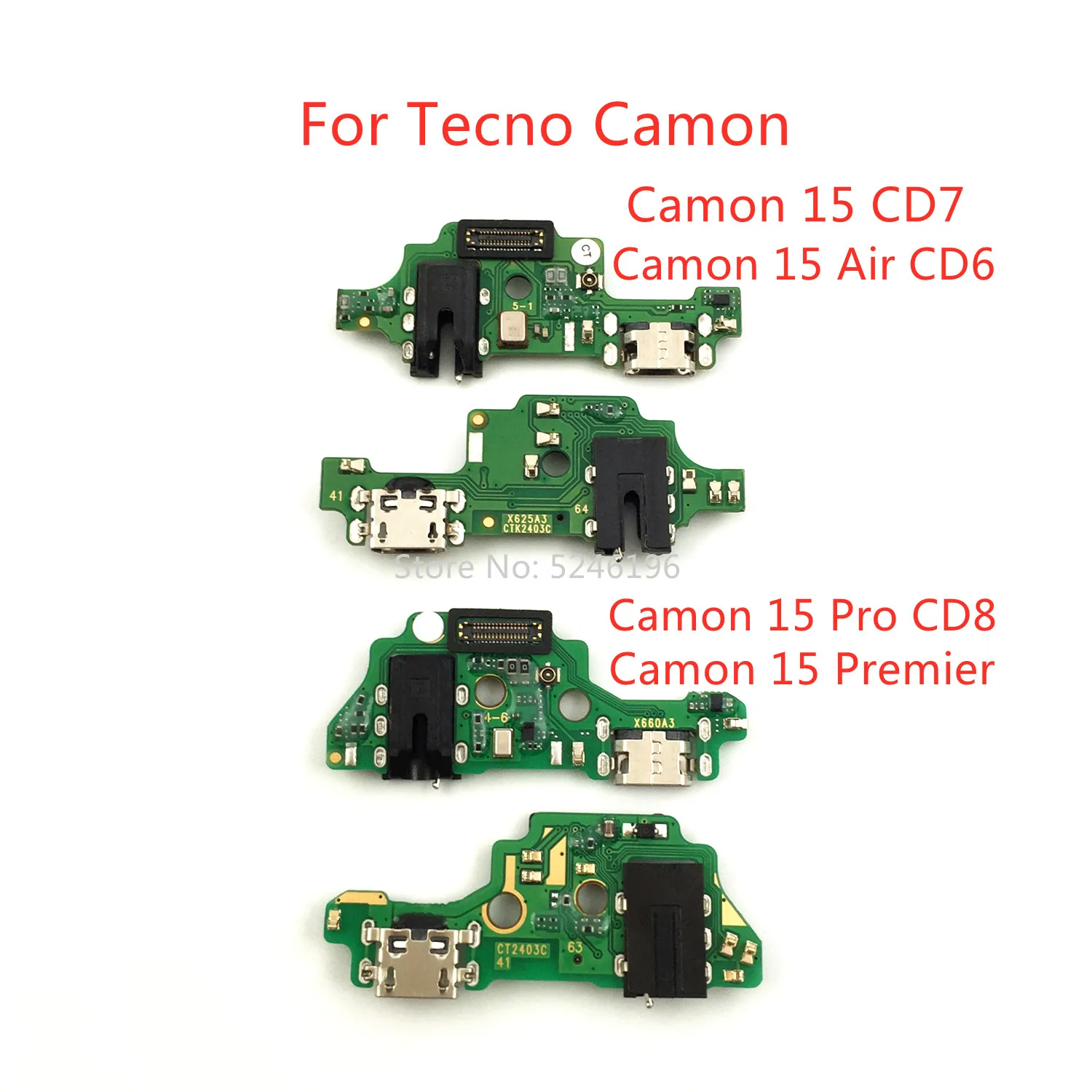 1 Uds puerto de carga USB cargador Base para Tecno Camon 15 CD7 Tecno Camon 15 Air CD6 Tecno Camon 15 Pro CD8 Tecno Camon 15 Premier