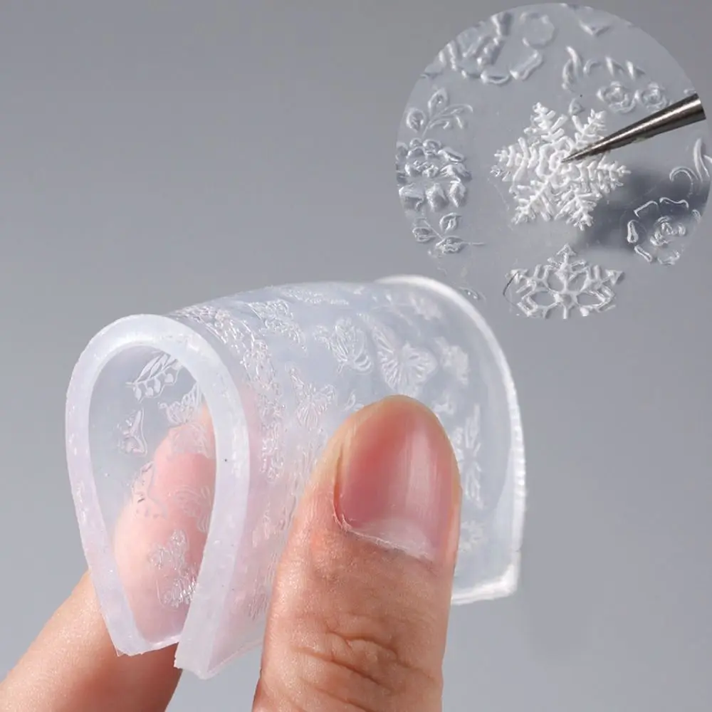 New 3D Nails Art Silicone Mold Pad Winter Sweater Relief Mould Relief DIY Gel Stencils for nail diy