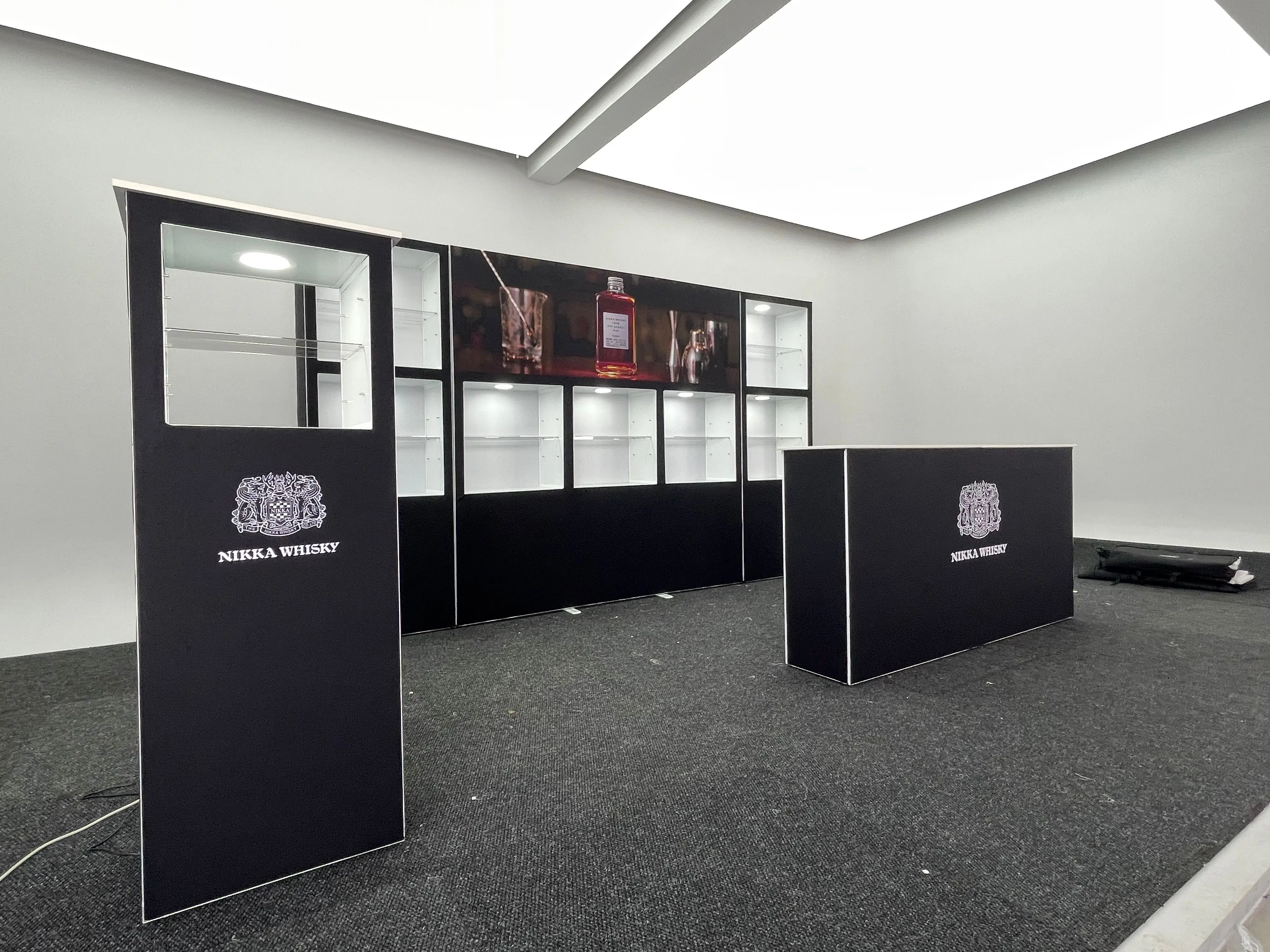 Modular SEG Pop up Booth with Counter and  Podium 3h Trade Show Booth Exhibition Booth Stand