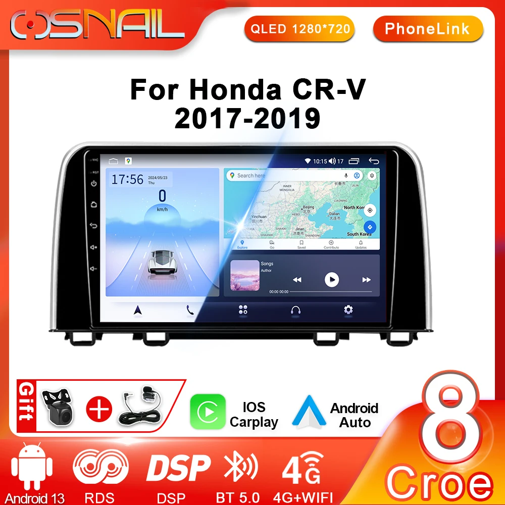 

Android Auto Radio For Honda CR-V CRV 5 2017 2018 2019 Car Multimedia Video Player Touch Screen 2din Stereo Audio GPS Navigation