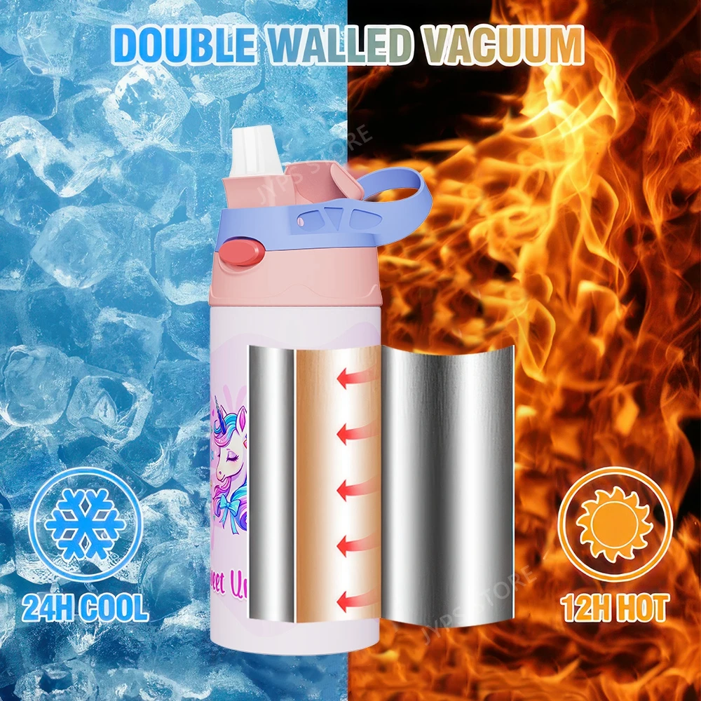 360ML Children Thermal Bottle NO BPA Kids Water Bottle Keep Cold and Hot Vacuum Flask Portable Travel School Thermos Gift