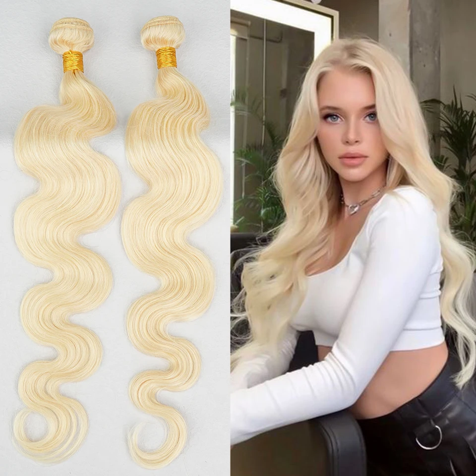 100% Menselijk Haar Bundels 613 # Blonde Body Wave Raw Hair Bundels Human Hair Extensions Braziliaanse Hair Weave Bundels Groothandel Nieuw