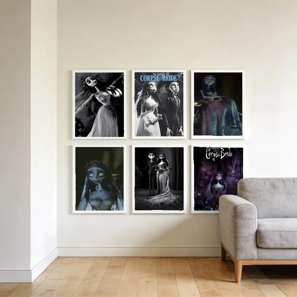 C-Corpse Bride-ee Cartoon Poster Top-Quality For Household Room Bar Cafe Wall Art Decor & Gift Item
