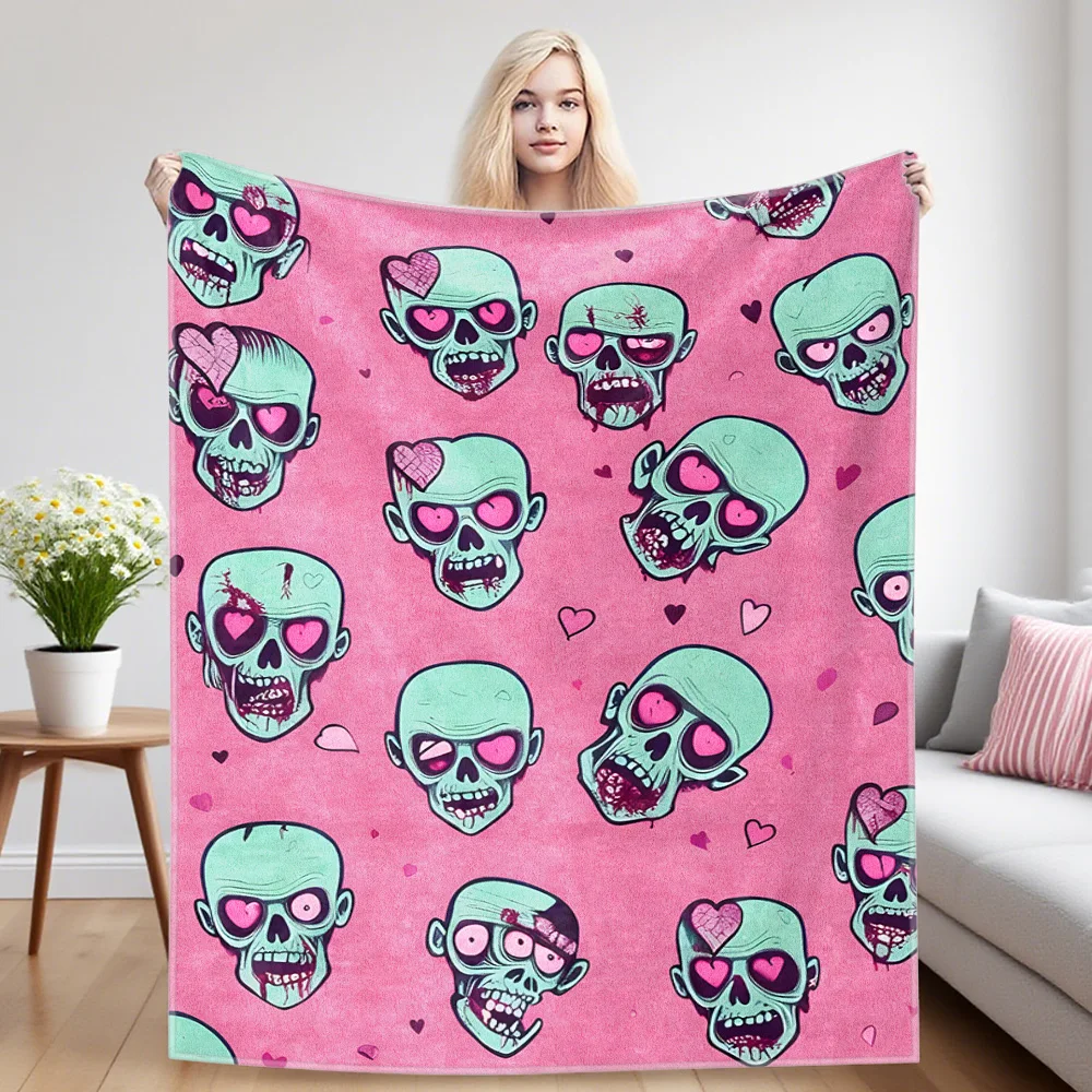 Zombie Love Winter And Summer Dual-Use Comfortable Flannel Blanket, Soft And Sticky Sofa Cover Blanket, Exquisite Gift