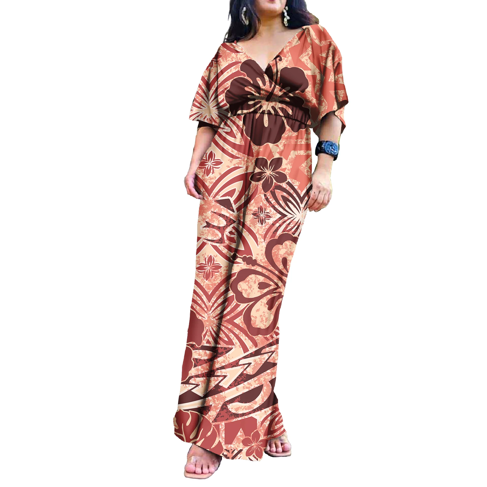 New Arrivals Island Style Hawaii Floral  Polynesian Jumpsuits Women Jumpsuit & Playsuits Wide Leg One Piece Romper