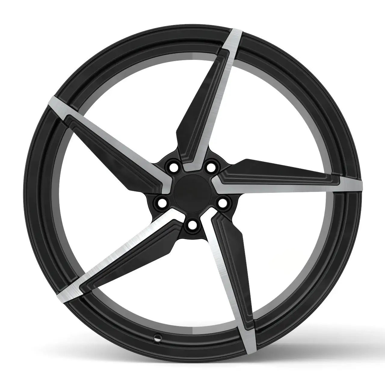 Premium Alloy Black Deep Dish High-Performance Lightweight 15-Inch Fourteen Spokes 4-Piece 5x120 Bolt Forged Wheels