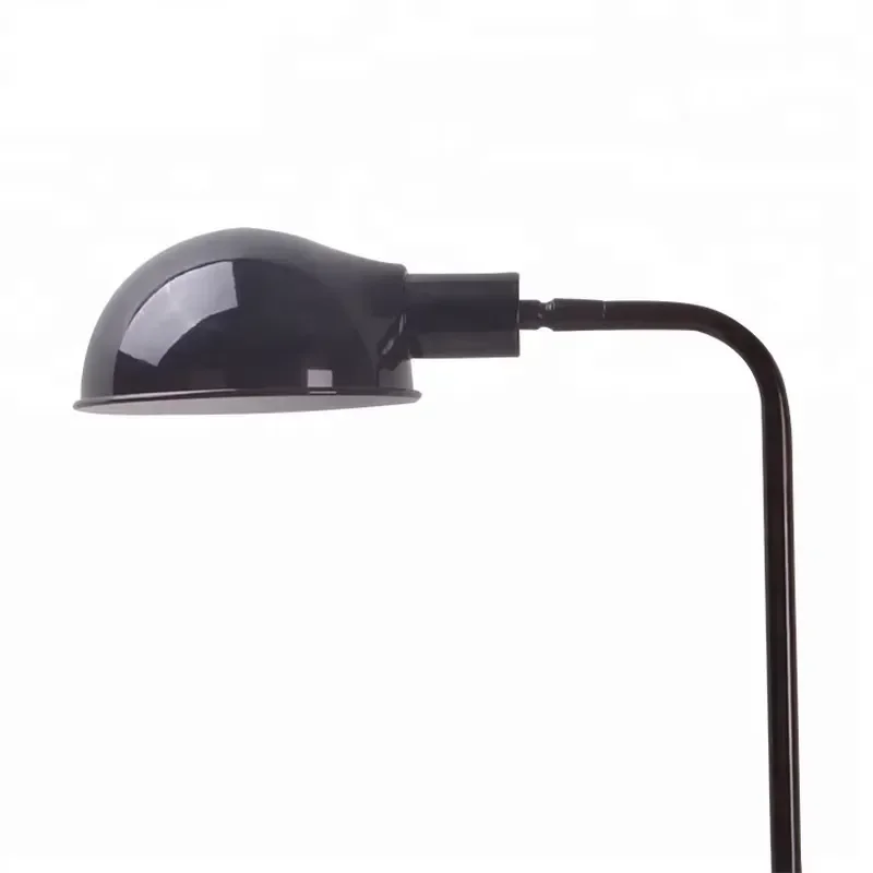 Black Indoor Floor Lamps for Living Room E27 Lamp Holder and On/off Foot Switch in Line Weighted Base