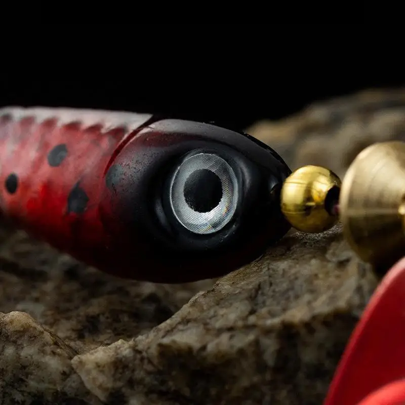 Rotierende Metall-Spinner-Angelköder 9g 7cm Stoßfeste Harte Köder für Barsch Karpfen Wettkampf-Angelveranstaltungen – Detail 1