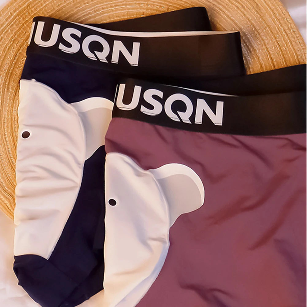 Cartoon Printed Men Breathable Elephant Nose Open Pouch Boxers Shorts Underwear Elastic Comfortable Man Sexy Panties