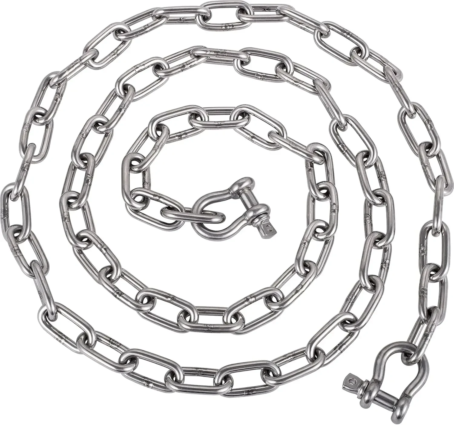 Anchor Chain, 10 ft x 5/16 in 316 Stainless Steel Chain, 3/8