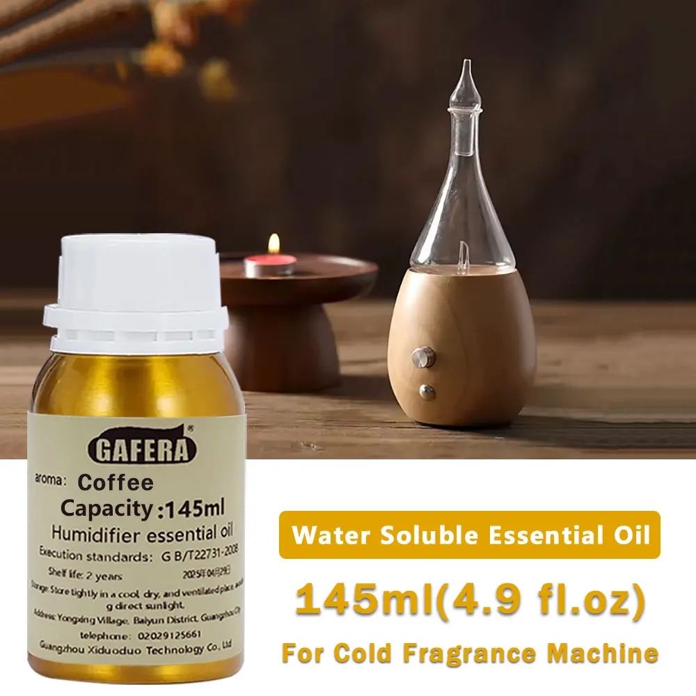 GAFERA 145ml(4.9 fl.oz) Coffee/Eucalyptus-Mint/Ice Age Essential Oils - For Cold Fragrance Instrument & Humidifier & Aroma Stone