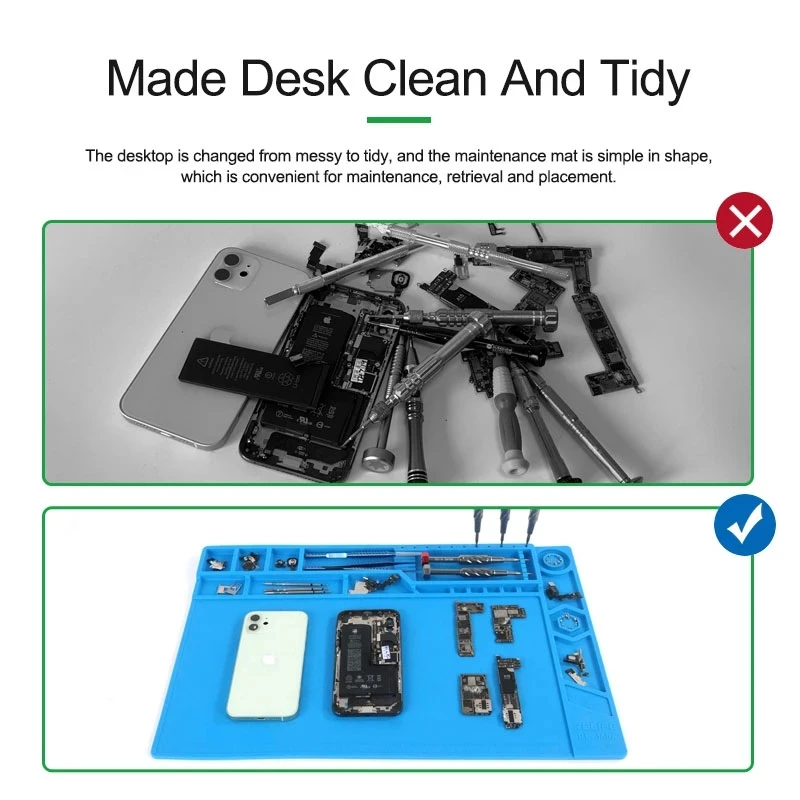 RELIFE RL-160A tappetino di saldatura per riparazione PCB del telefono con isolamento termico in Silicone per strumento di piattaforma di manutenzione della stazione di riparazione