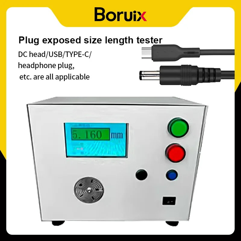 Boruix Type-C / HDMI /Plug wire DC head exposed size tester Earphone pin USB terminal length measuring instrument