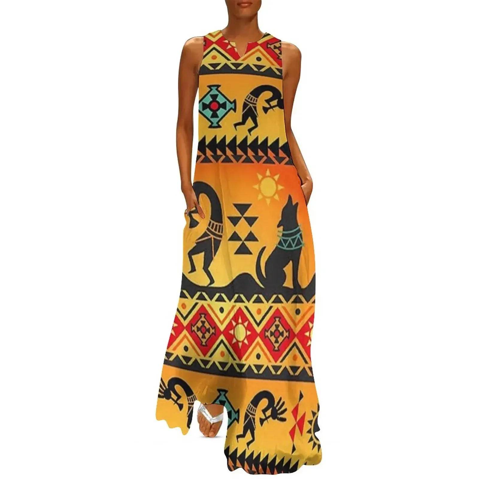 

Southwestern Aztec Kokopelli Long Dress women clothes dress women summer 2025 prom dresses 2025 Dress
