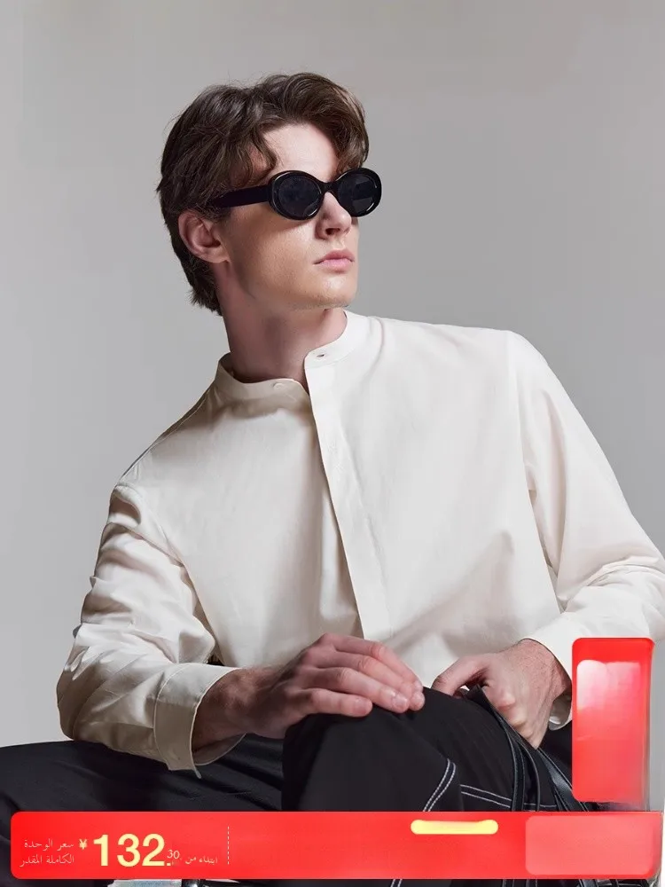 

Мужская повседневная одежда Ja Jones Long Sve Cotton irt, удобная повседневная одежда с буквенным принтом, простой дизайн, осень-зима