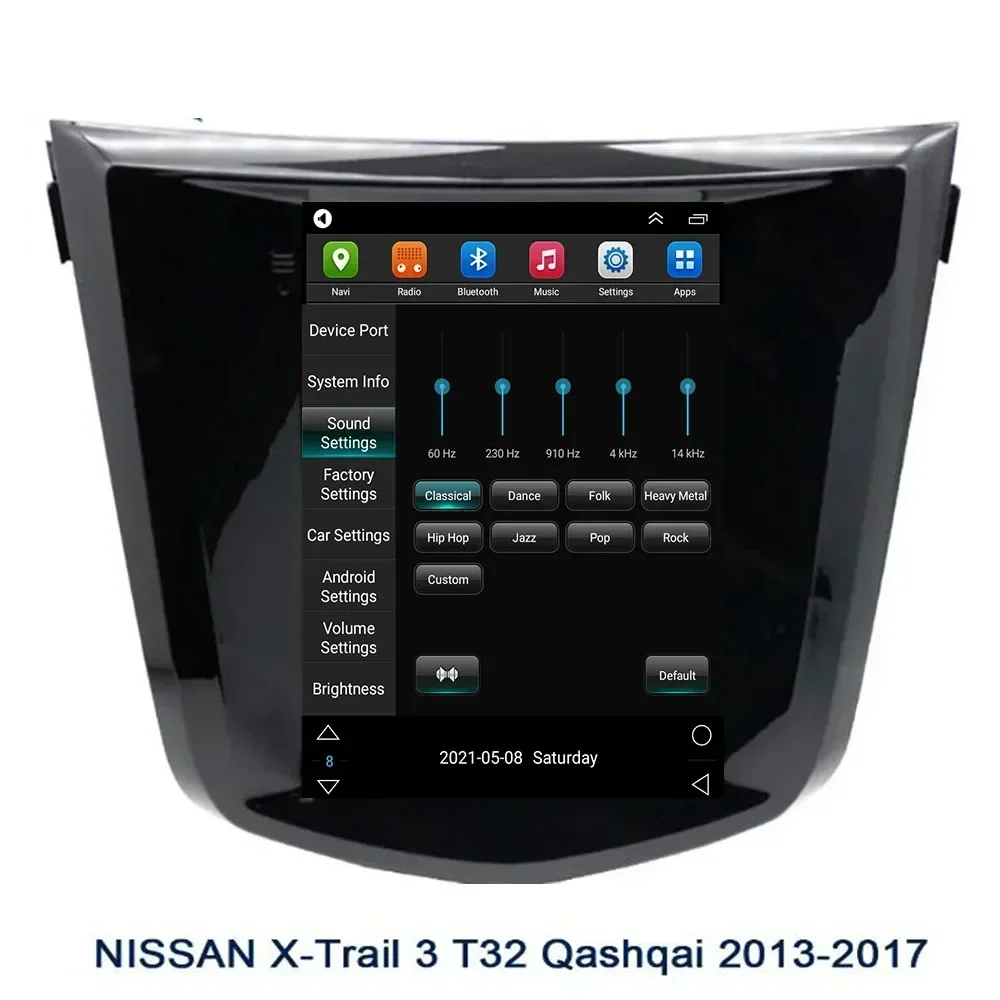 สําหรับTeslaสไตล์ 2 Din Android 13 รถวิทยุสําหรับNISSAN X-Trail 3 T32 Qashqai 2013-2017 เครื่องเล่นวิดีโอมัลติมีเดียGPSสเตอริโอCarplay