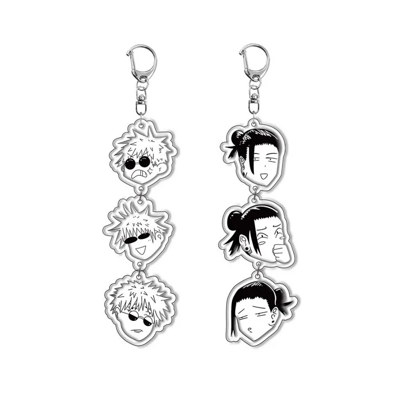 Anime Jujutsu Kaisen Cosplay Long Cute Keychain Gojo Satoru Geto Suguru Bag Pendant Fan Collection Props