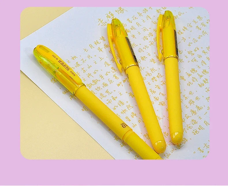 Matte Gelstifte, 1,0 mm dicke Strichspitze, glattes Schreiben, 3 Stück lila Tinte, Neutralstift, farbige Tinte, Schulanfangssaison – Detail 11
