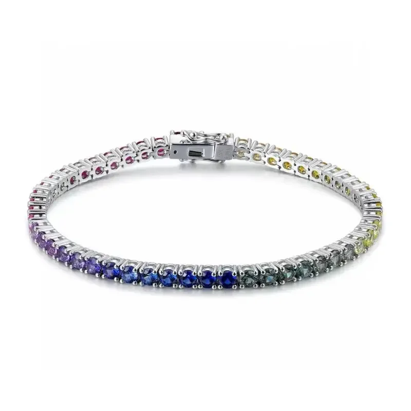 

Pirmiana New S925 Silver 8.57ct Lad Grown Sapphire Blacelet High Fine Jewelry for Party Gift