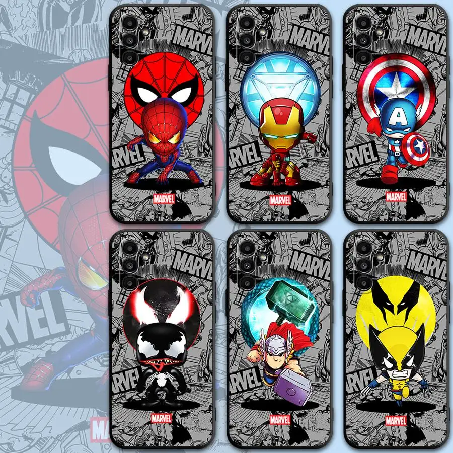 Phone Case for Motorola Moto Eage 30 Lite 20 40 Pro G9 Power G9 Play One Funsion Plus Avengers Venom Spider Man Black Soft Cover