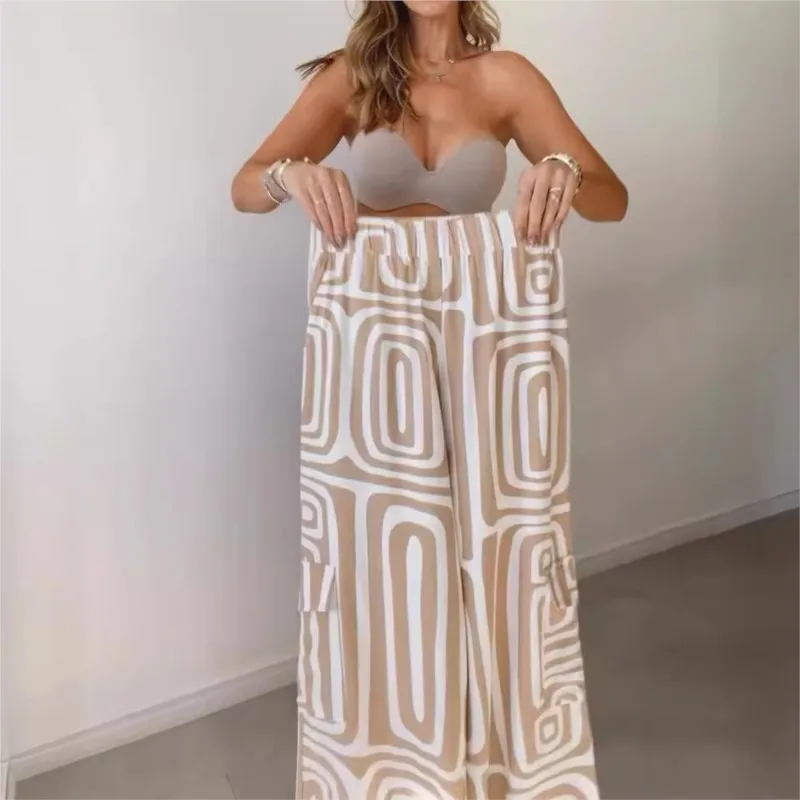 Conjuntos de dos piezas para ir al trabajo a la moda, camisa holgada con botones y solapa para mujer, Tops + Pantalones de pierna ancha, conjunto de oficina para mujer 2025