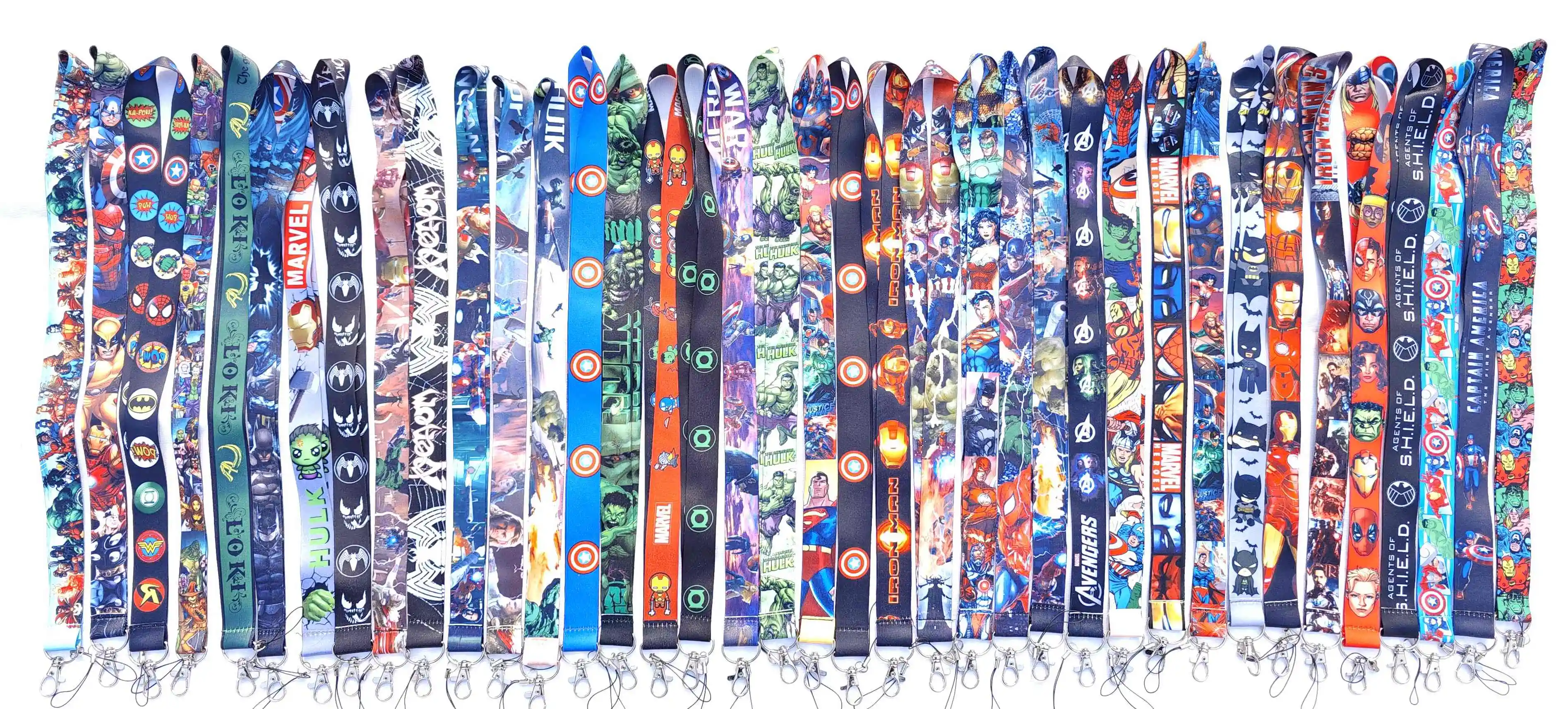 Wholesale POP MART Disney Marvel The Avengers Key Lanyard ID Badge Holders Phone Neck Straps with Keyring Phone Accessories