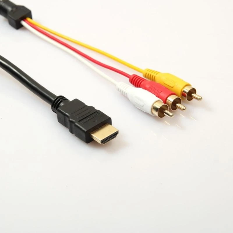 Профессионал для -мужчин до 3RCA AV Cable Cable Adapter Connecter DVD -приемники HDTV