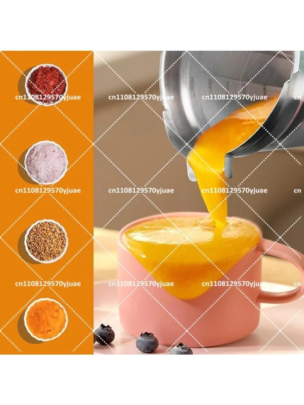 Stainless Steel Mixing Cup With Lid And Blade Base, Replacement Mixer Container For Household Food Processor