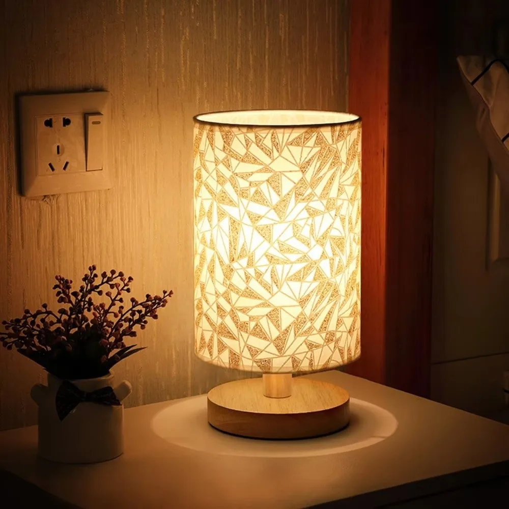 

Modern Dimmable Bedside Lamp Linen Portable Table Lamp Eye Protection USB Powered Nightstand Lamp Desk Use