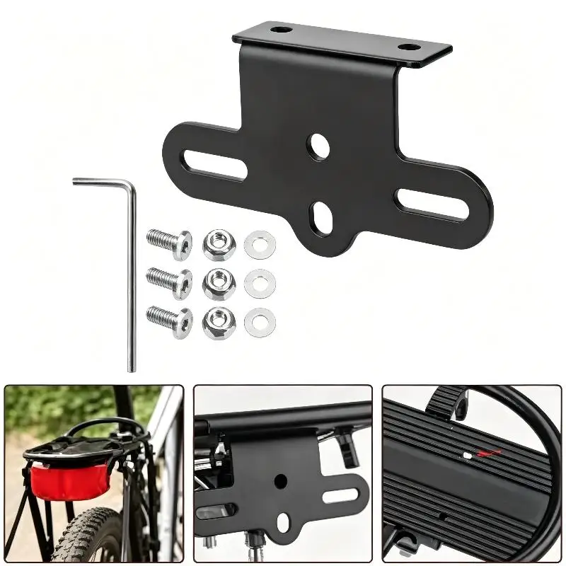 E-Bike Tail Light Holder Bracket Shockproof Anti-Fall Universal Bicycle Rear Lamp Mount Fit Most E-Bike Models for Riding