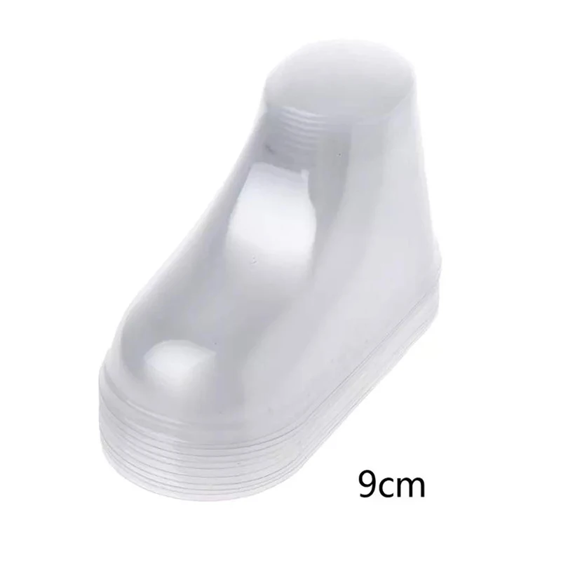 10-50pcs PVC Transparents Small Foot Model Shoe Supports, 8/9/10/12cm Reusable & Durables for Display, Not Easily Deformed ﻿