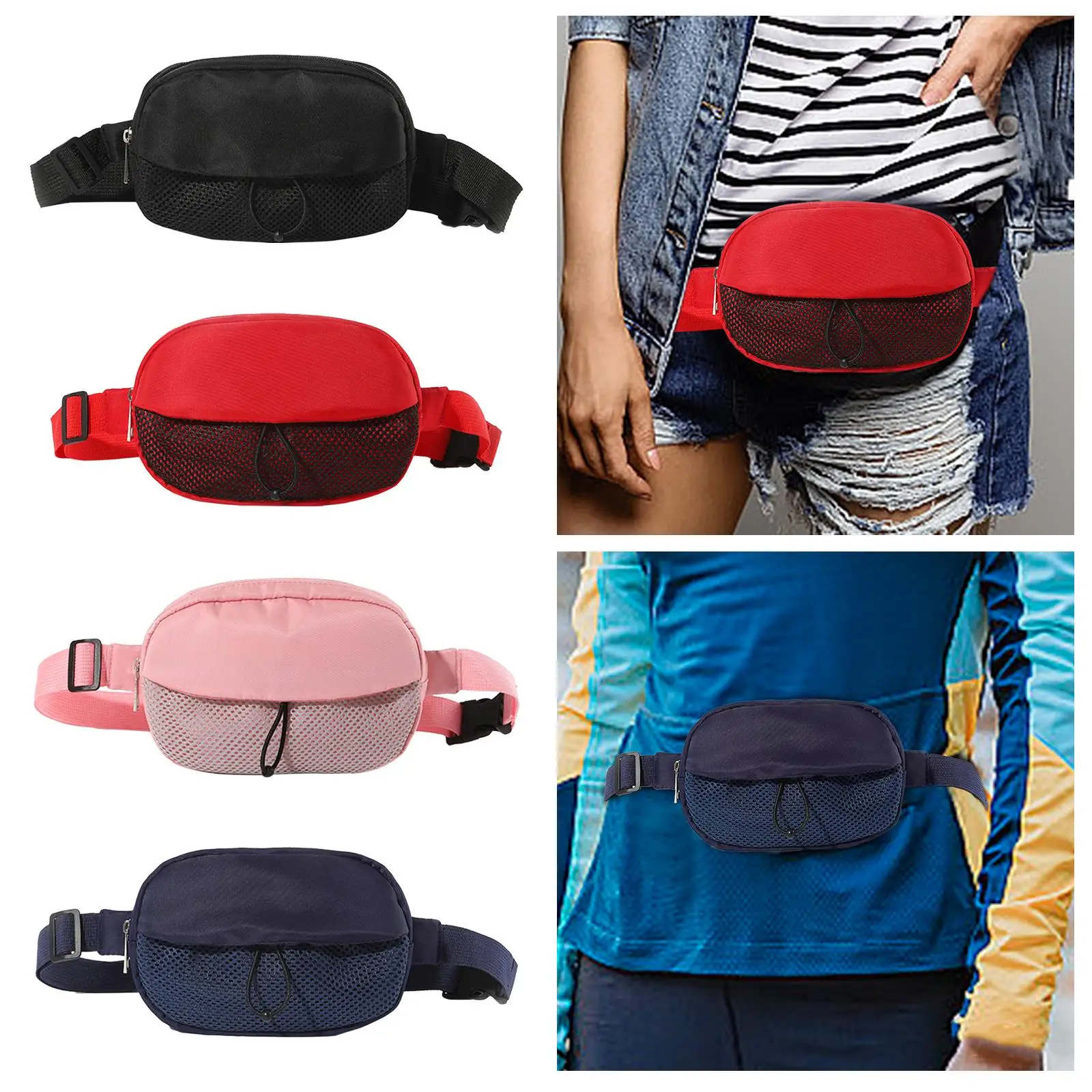 Outdoor Sports Waist Pack Multifunction Crossbody Bag Large Capacity Belt Bag Chest Bag for Walking Fitness Gym Running Hiking