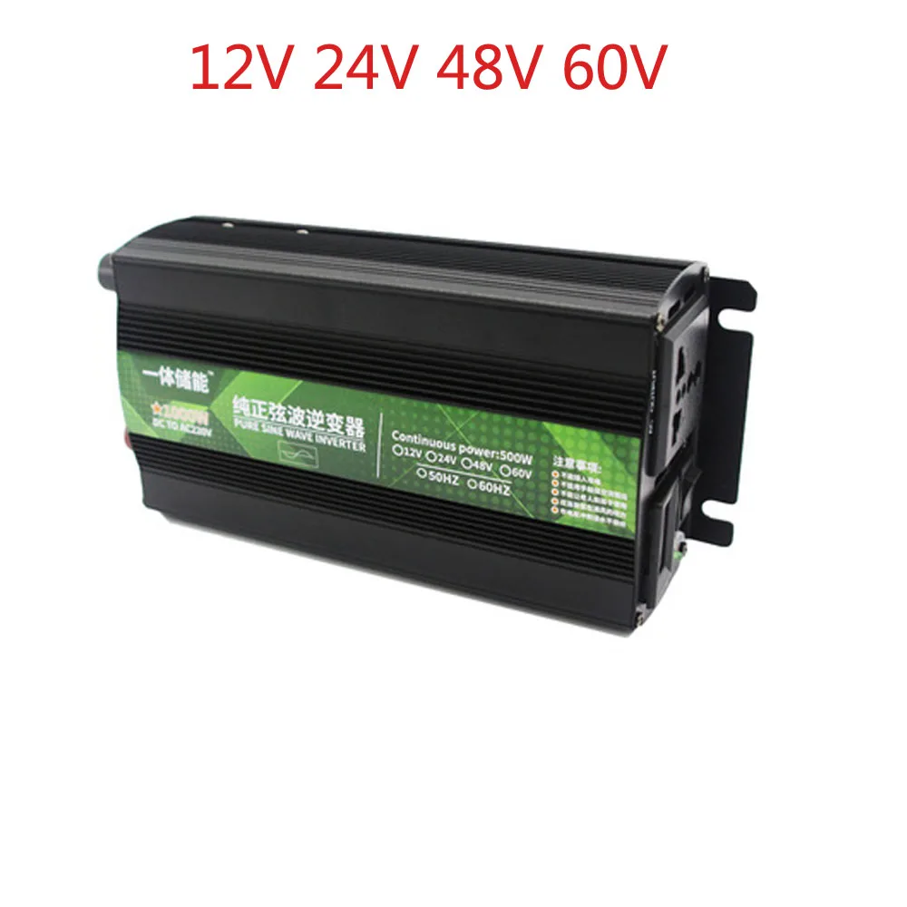 dc-12v-24v-48v-60v-a-ac-220v-onda-sinusoidale-pura-inverter-solare-1000w-2600w-3000w-led-convertitore-trasformatore-adattatore-presa-universale