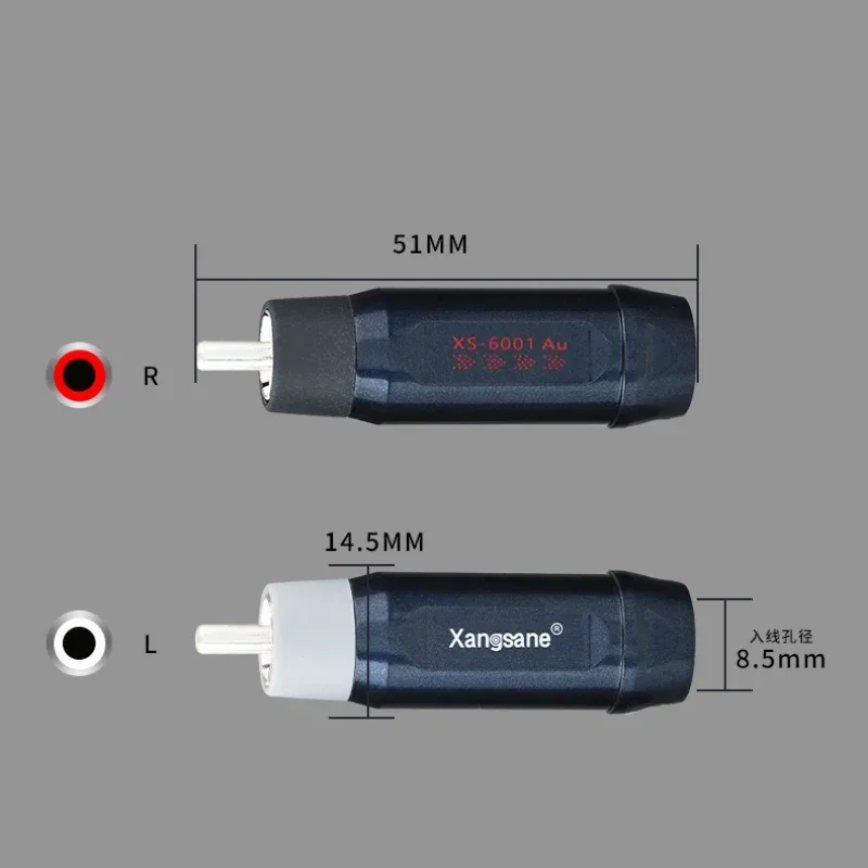 4 قطعة HiFi محول الصوت RCA التوصيل ذكر جاك النحاس لحام لتقوم بها بنفسك مكبر كهربائي CD Plyaer موصل #5