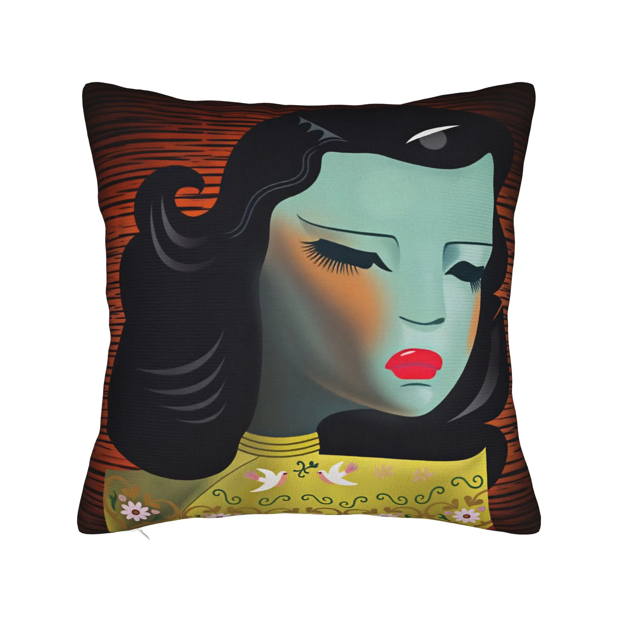 Miss Wong Vladimir Tretchikoff Pillowcases  Funny Pillow Case For Sofa Home Decor Custom Pillow Cover