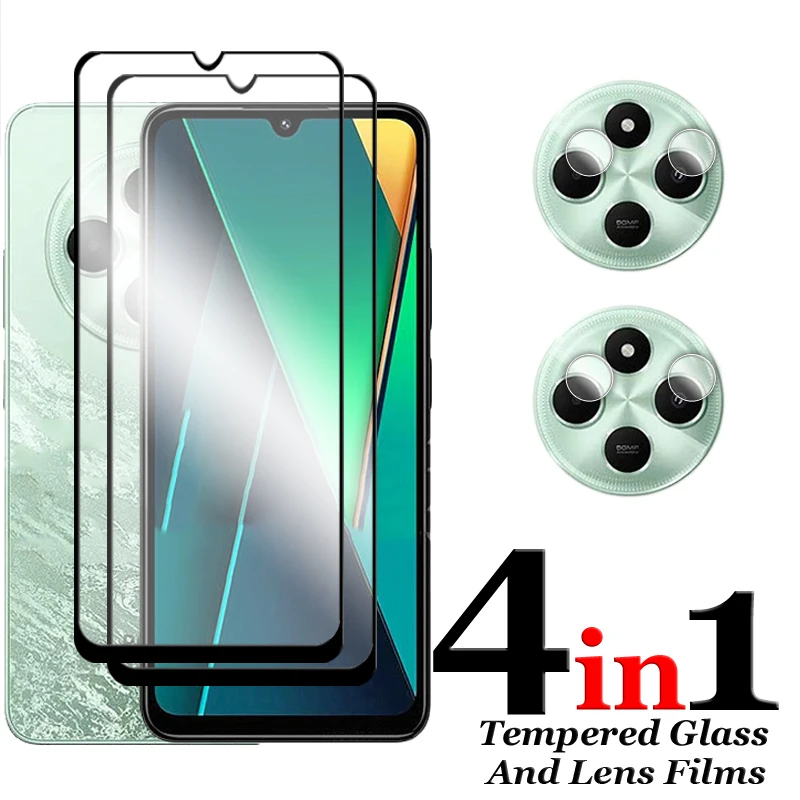 6in1 For Xiaomi Poco C75 Glass For Poco C75 Tempered Glass 2.5D Full Cover Screen Protector For Xiaomi Poco C75 4G Lens Film