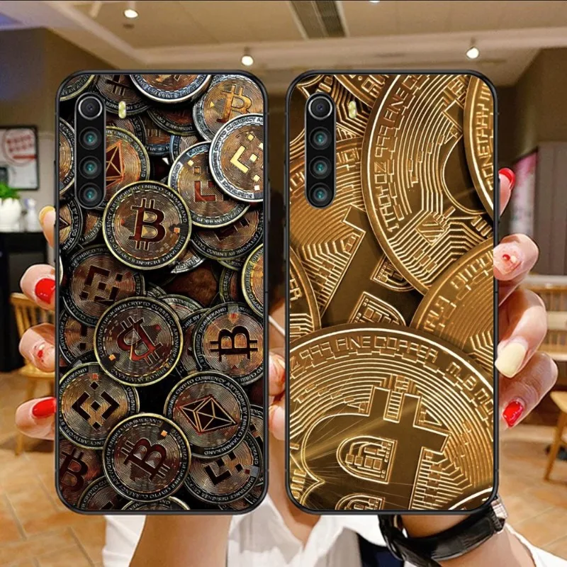 Bitcion Virtual Currency Phone Case for Xiaomi Mi 13 12 12S 12T 11T 10T 9T Lite Pro Ultra Poco F3 F4 F5 X4 GT Black Cover Funda