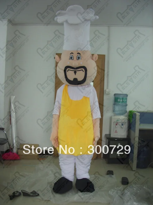 

New Adult Hot Sale Foam Cute Doll Chef Cartoon Mascot Costume Plush Christmas Fancy Dress Halloween Mascot Costume