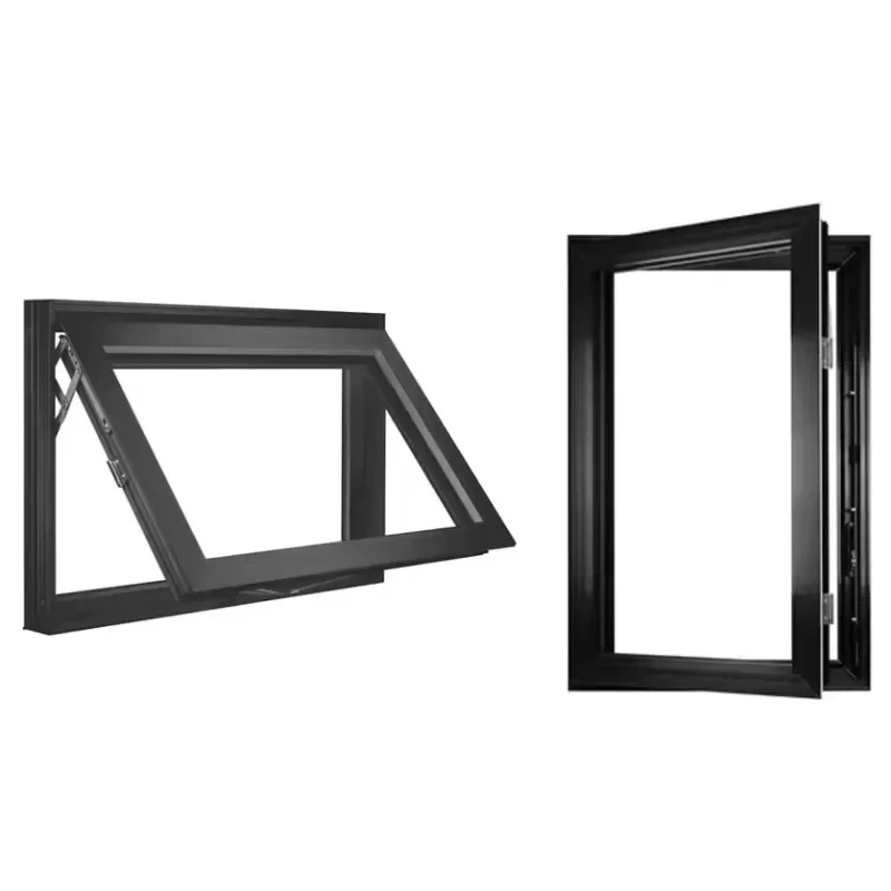 Double Hung Windows on Two Sides with Central Fixed Bay Window for House Sliding Open Style Hurricane Soundproof Heatproof