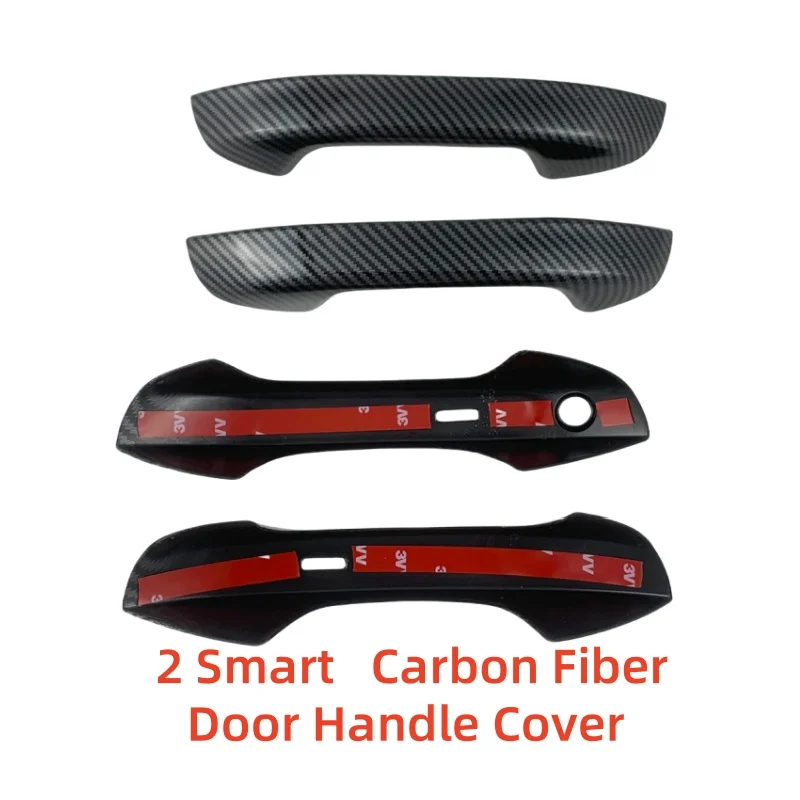 

For Volkswagen VW Golf 8 Mk8 2020 2021 2022 2023 2024 Gloss Black Car Accessories Carbon Door Handle Covers Trim Paste Style