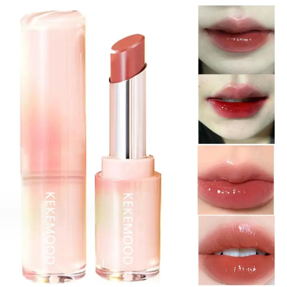 Gelee Lippenstift feuchtigkeit spendenden Spiegel Wasser Licht festen Lip gloss Glas Tee rotbraun Lippen glasur Tönung Make-up Kosmetik neu