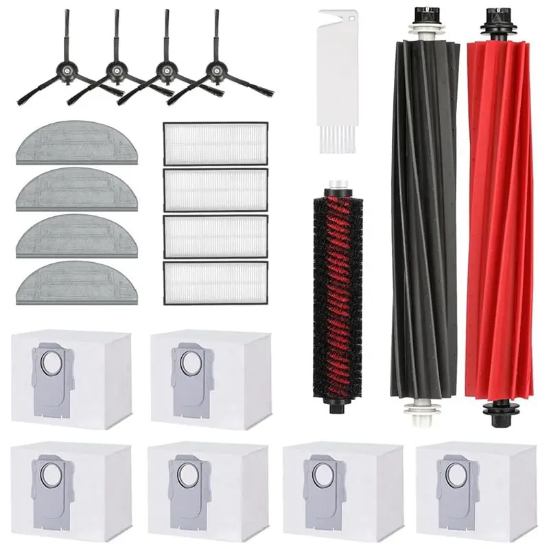 

Комплект аксессуаров A84E-22 PCS для робота-пылесоса Roborock S8 Pro Ultra: роликовые и боковые щетки, фильтры, салфетки для мытья полов, мешки для сбора пыли