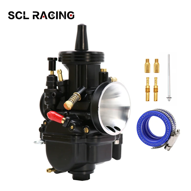 SCL Racing PWK 21 24 26 28 30 32 34mm Racing Motorbike Motorcycle Carburetor 4T Engine Systems For Honda With Power Jet Adapter