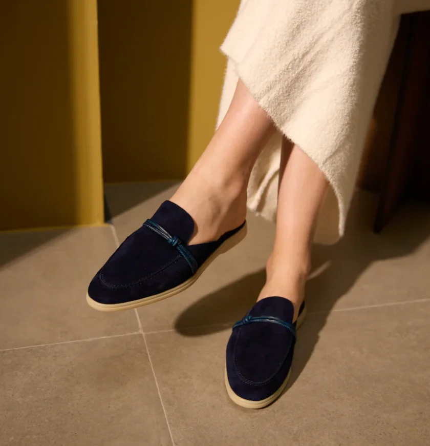 

Мужские лоферы на Ближнем Востоке, замшевые кожаные дизайнерские роскошные тапочки без шнуровки 2025 года, рабочая прогулочная обувь высокого качества на плоской подошве