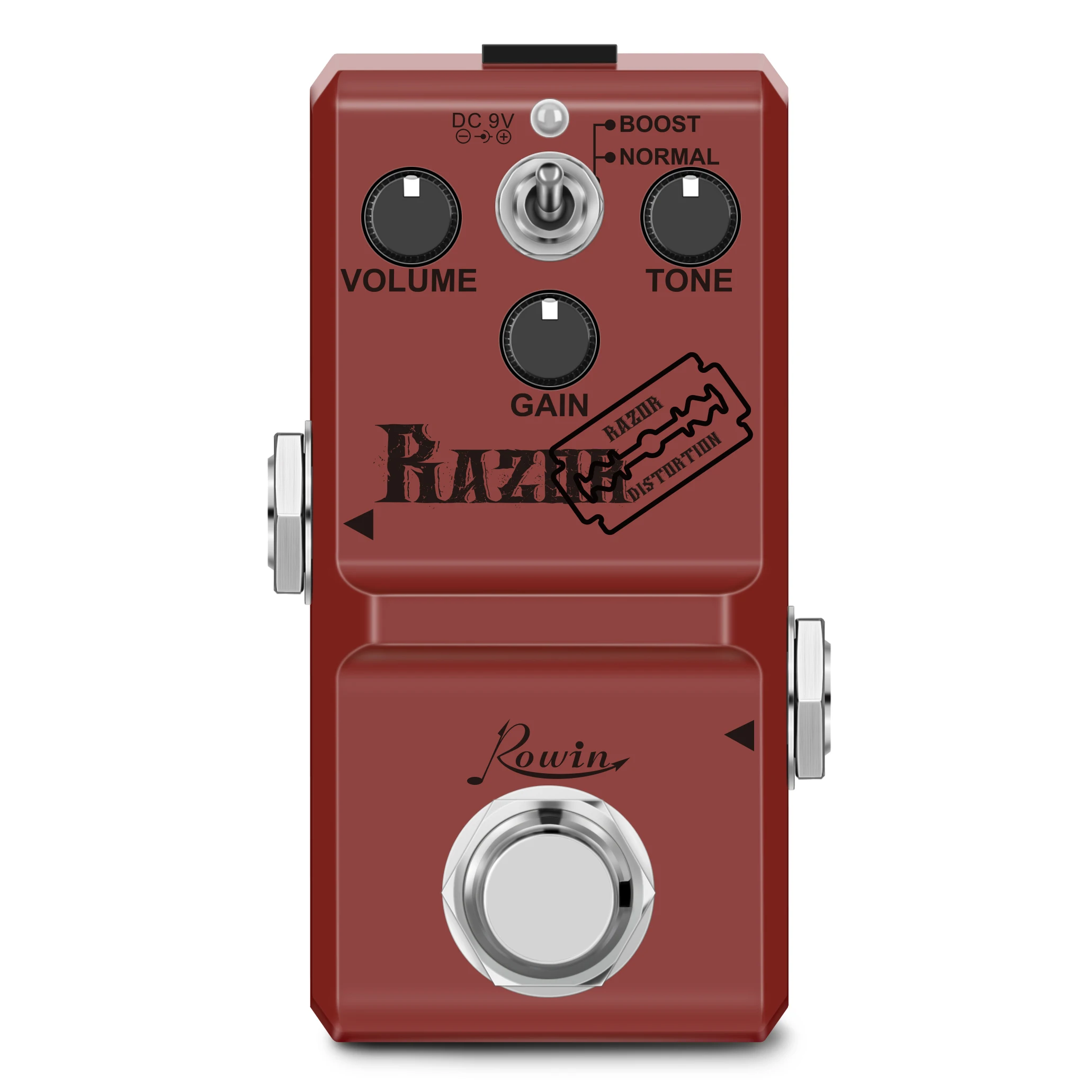 Rowin – guitare électrique LN-301A série Razor NANO, True Bypass, classique, métal lourd, tonalités de distorsion, pédale d'effet