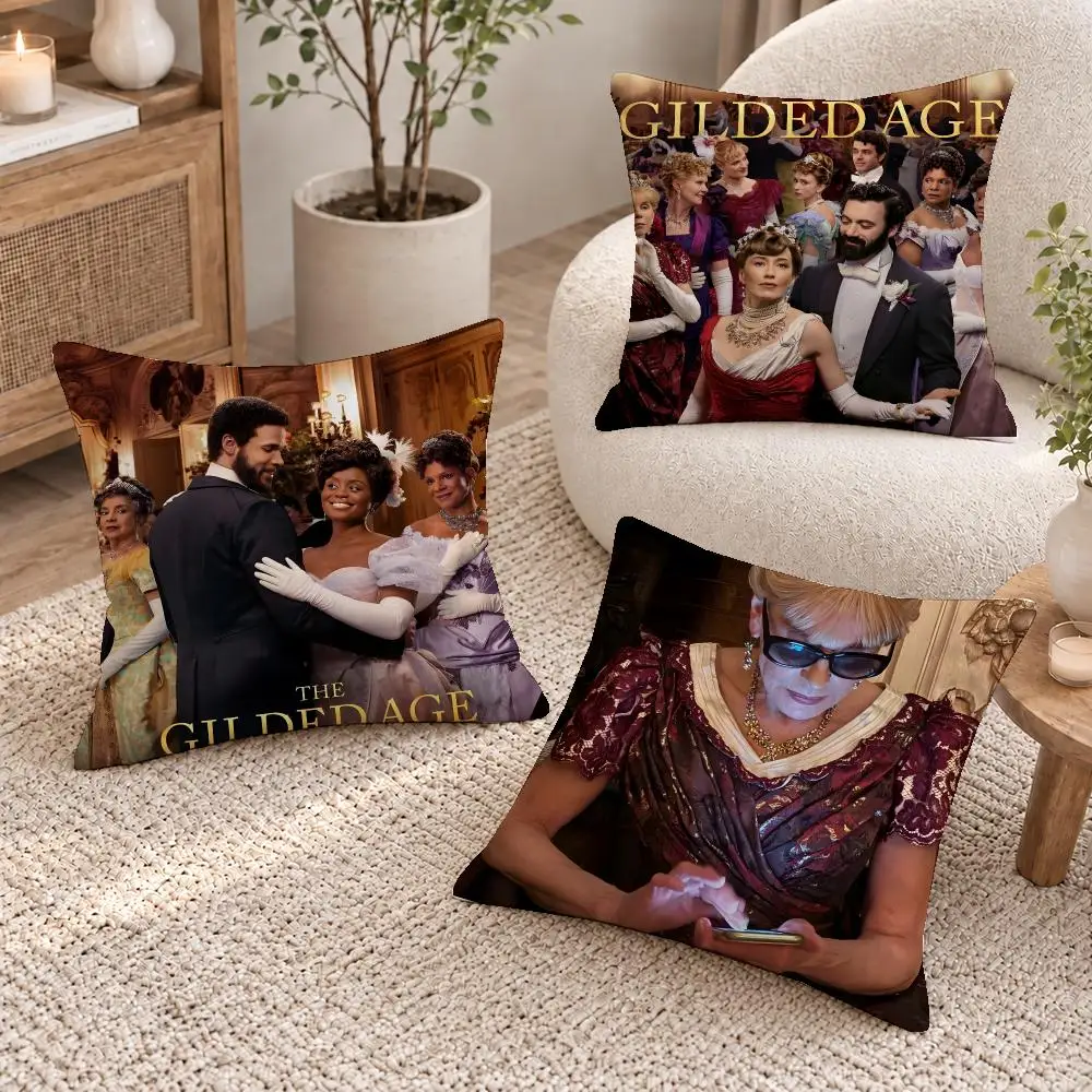 Bold Show The Gilded Age Cushion Cover Short Plush Pillow Cover, Washable Wrinkle-Resistant for Sofa Bedroom Decor Gift