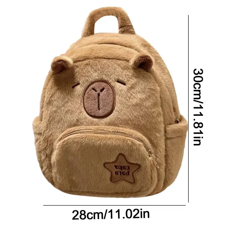 Capybara Plüsch Rucksack große Kapazität niedlichen Stofftier weich und bequem Capybara Puppe Kissen lebendige Capybara Casual Tasche für