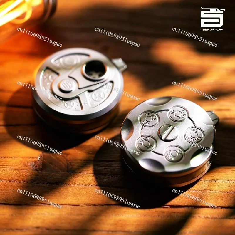 Revolver Ratchet Ding Coin Hand Plate Decompression Tide Play EDC Decompression Artifact Finger Push Card Gift