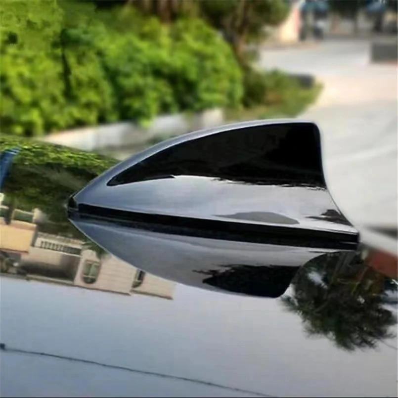 Black Car Roof Shark Fin Style Cover Dummy Decorative Antenna Aerial Universal Fit